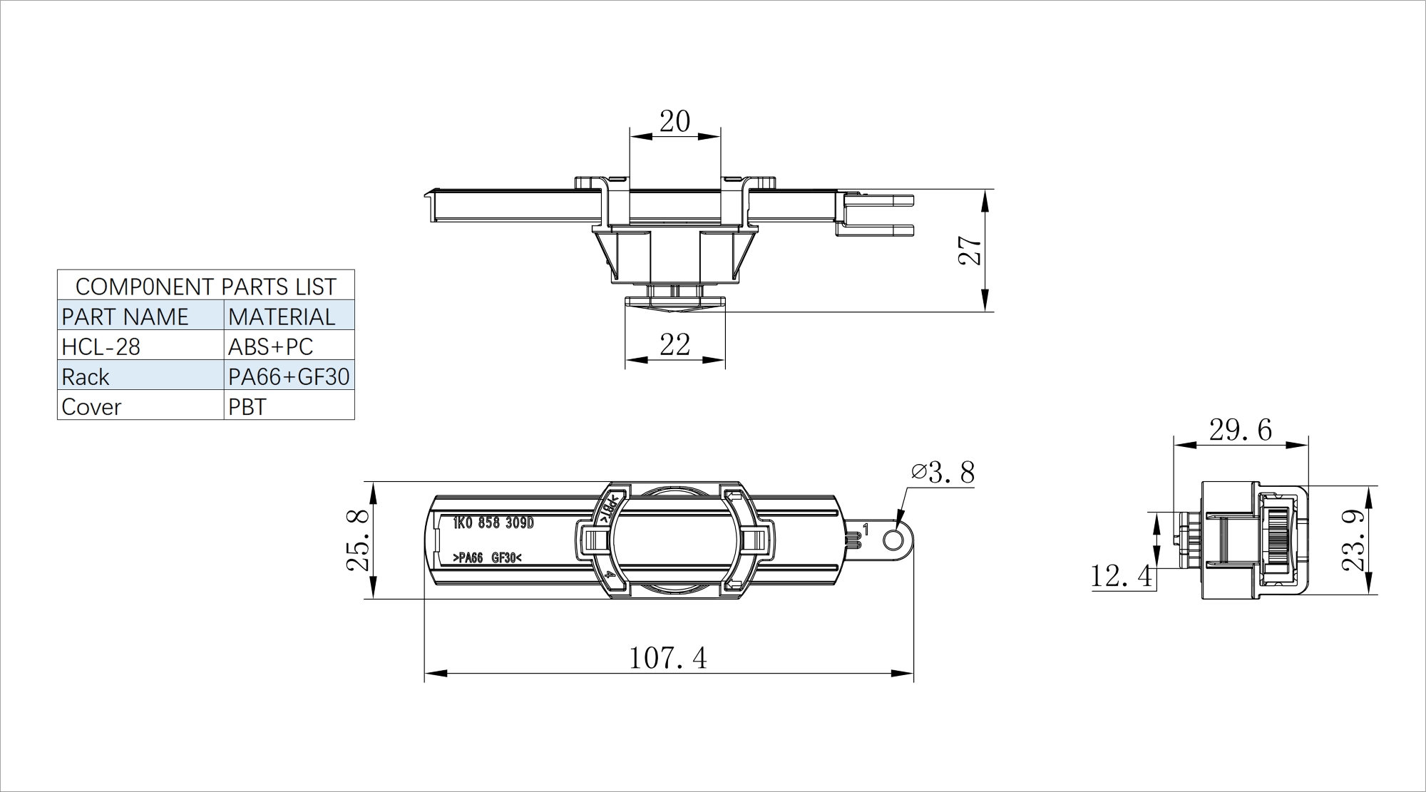 Gear/Rotary Damper HCL-28